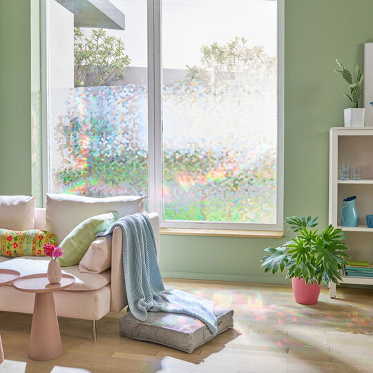 Fensterfolie static Rainbow Hexagon image number null